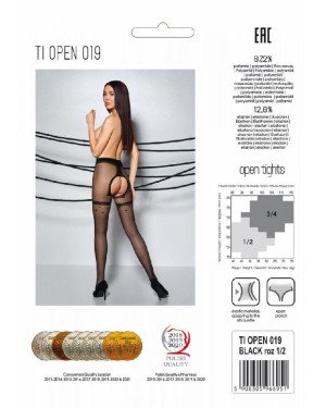 Колготки з відкритим доступом, імітація панчіх Passion TIOPEN 019 black 1/2 (20 den) Колготки з відкритим доступом, імітація панчіх Passion TIOPEN 019 black 1/2 (20 den)