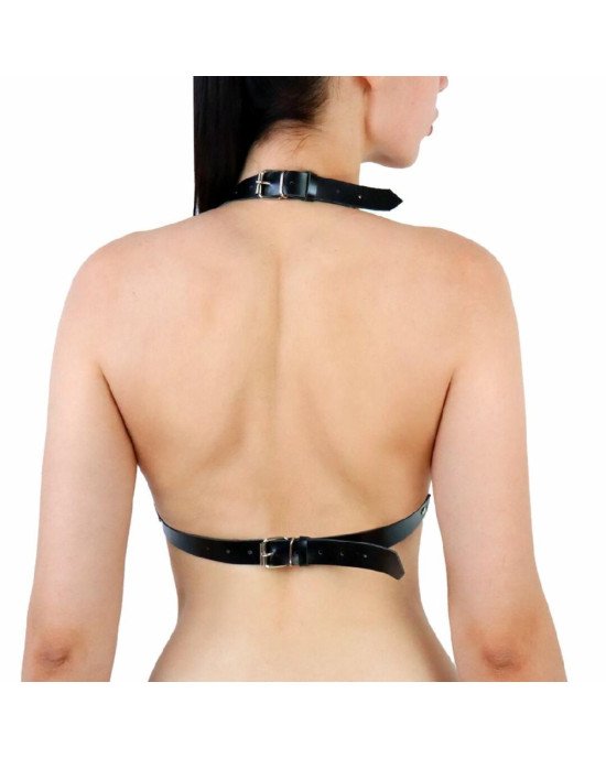 Портупея жіноча з шипами Art of Sex - Demia Leather harness, Чорна L-2XL Портупея жіноча з шипами Art of Sex - Demia Leather harness, Чорна L-2XL