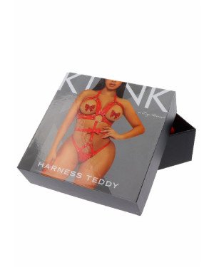 Leg Avenue Studded O-ring harness teddy Red M Leg Avenue Studded O-ring harness teddy Red M