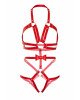 Leg Avenue Studded O-ring harness teddy Red L Leg Avenue Studded O-ring harness teddy Red L