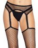 Leg Avenue Net stockings with garter belt Black O/S