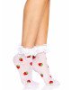 Leg Avenue Strawberry ruffle top anklets Leg Avenue Strawberry ruffle top anklets