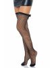 Панчохи-сітка зі швом ззаду Leg Avenue Bow back seam thigh highs One size Black, атласний бант Панчохи-сітка зі швом ззаду Leg Avenue Bow back seam thigh highs One size Black, атласний бант