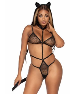 Leg Avenue Roleplay Sex Kitten Black O/S