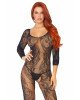 Leg Avenue Swirl Lace Bodystocking Black O/S Leg Avenue Swirl Lace Bodystocking Black O/S