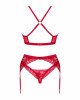 Obsessive Lacelove cupless 3-pcs set XS/S Obsessive Lacelove cupless 3-pcs set XS/S