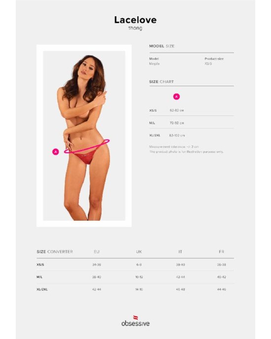 Obsessive Lacelove thong XS/S