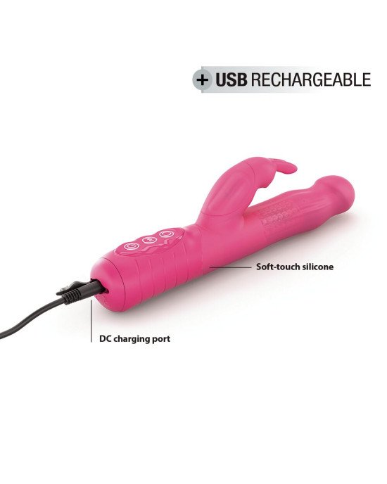 Вібратор-кролик Dorcel Baby Rabbit Magenta 2.0 з перлинним масажем і головкою, що обертається Вібратор-кролик Dorcel Baby Rabbit Magenta 2.0 з перлинним масажем і головкою, що обертається