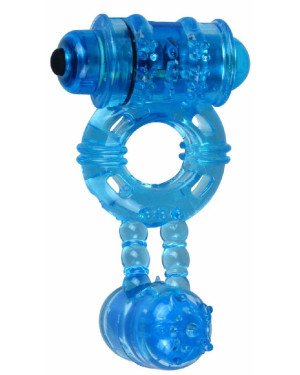 Ерекційне віброкільце Alive Double Ding Ring Blue