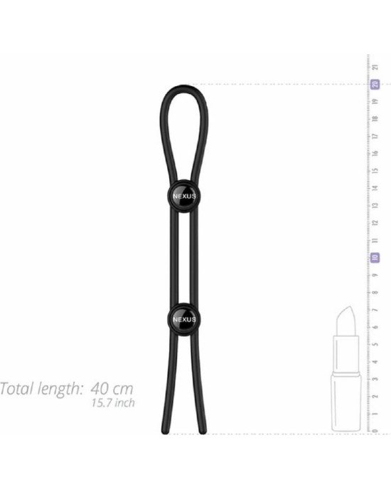 Ерекційне кільце Nexus FORGE Double Adjustable Lasso - Black