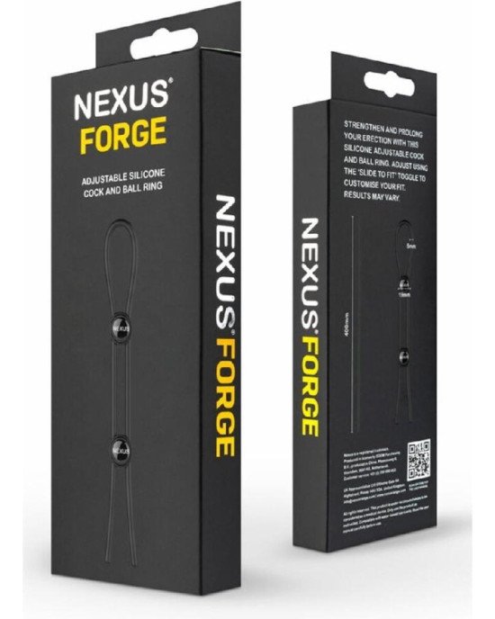Ерекційне кільце Nexus FORGE Double Adjustable Lasso - Black