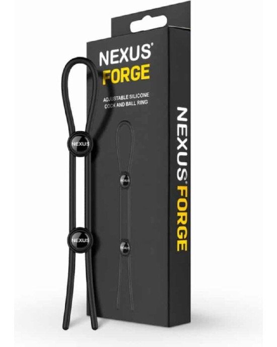 Ерекційне кільце Nexus FORGE Double Adjustable Lasso - Black
