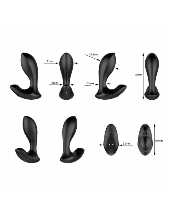 Анальна пробка Nexus DUO Remote Control Beginner Butt Plug Small - Black