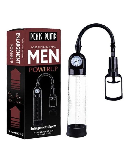 Вакуумна помпа Men Powerup зі стрілковим манометром та ручним насосом Вакуумна помпа Men Powerup зі стрілковим манометром та ручним насосом