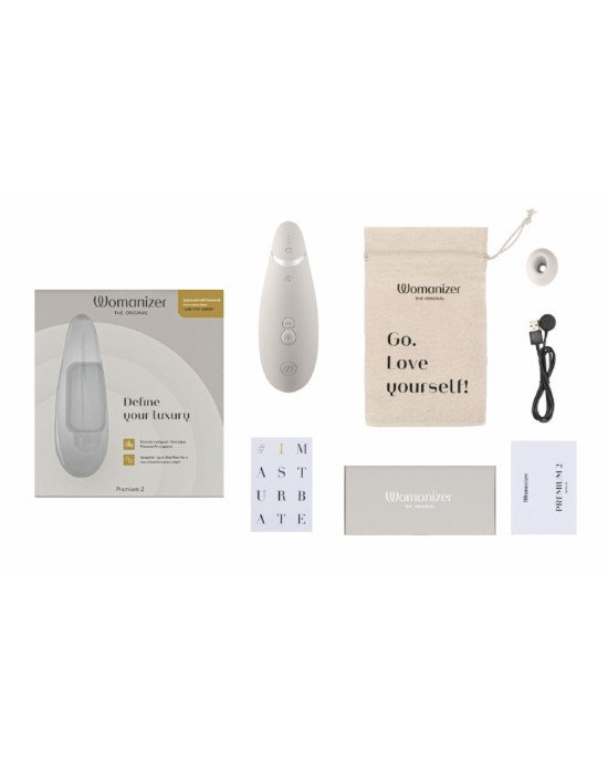 Вакуумний кліторальний стимулятор Womanizer Premium 2 - Grey