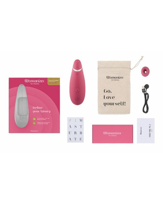 Вакуумний кліторальний стимулятор Womanizer Premium 2 - Raspberry Вакуумний кліторальний стимулятор Womanizer Premium 2 - Raspberry