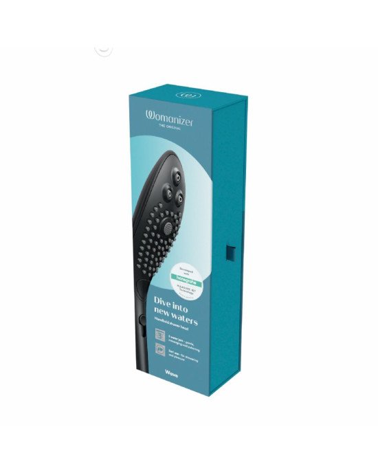 Насадка-стимулятор для душу 2в1 Womanizer Wave Black, масажер для інтимних зон Насадка-стимулятор для душу 2в1 Womanizer Wave Black, масажер для інтимних зон