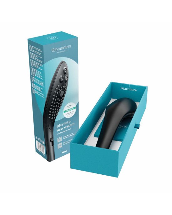 Насадка-стимулятор для душу 2в1 Womanizer Wave Black, масажер для інтимних зон Насадка-стимулятор для душу 2в1 Womanizer Wave Black, масажер для інтимних зон