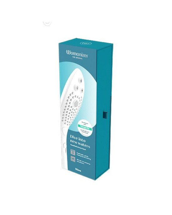 Насадка-стимулятор для душу 2в1 Womanizer Wave White, масажер для інтимних зон Насадка-стимулятор для душу 2в1 Womanizer Wave White, масажер для інтимних зон