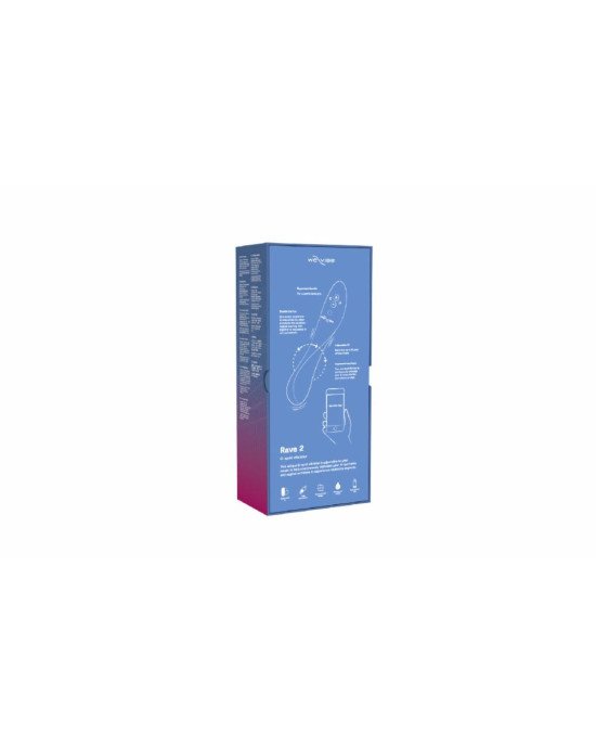 Смарт-вібратор We-Vibe Rave 2 Twisted Pleasure Blue, для точки G та входу в піхву, 2 мотори Смарт-вібратор We-Vibe Rave 2 Twisted Pleasure Blue, для точки G та входу в піхву, 2 мотори