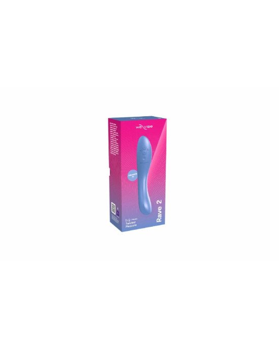 Смарт-вібратор We-Vibe Rave 2 Twisted Pleasure Blue, для точки G та входу в піхву, 2 мотори Смарт-вібратор We-Vibe Rave 2 Twisted Pleasure Blue, для точки G та входу в піхву, 2 мотори
