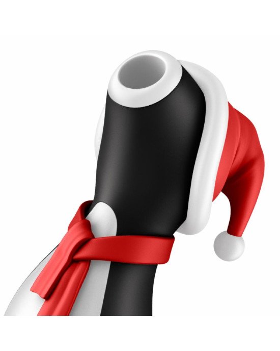 Вакуумний кліторальний стимулятор Satisfyer Penguin Holiday Edition, у шапочці та шарфі Вакуумний кліторальний стимулятор Satisfyer Penguin Holiday Edition, у шапочці та шарфі