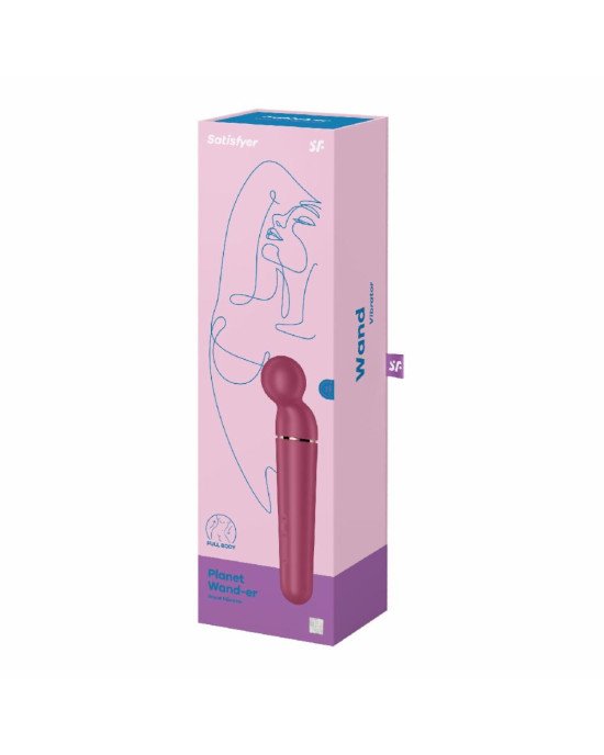 Вібромасажер Satisfyer Planet Wand-er Berry/Rosegold Вібромасажер Satisfyer Planet Wand-er Berry/Rosegold