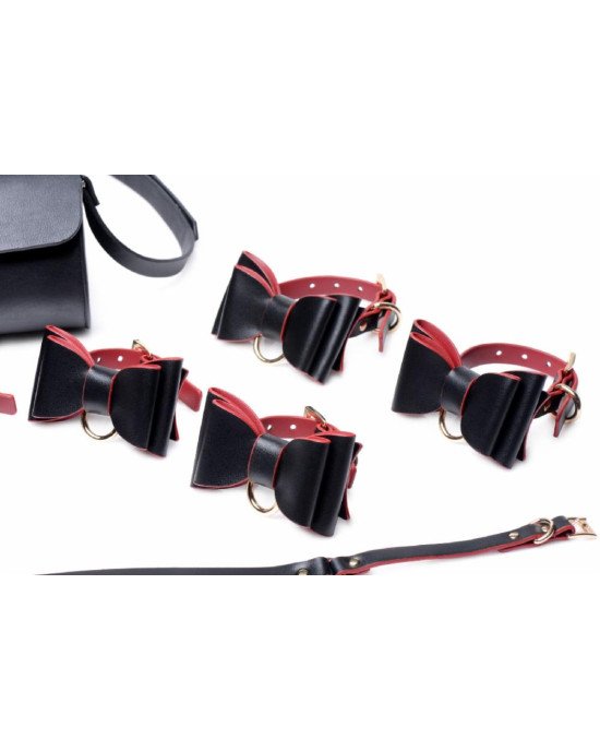 Набір для BDSM Master Series Bow - Luxury BDSM Set With Travel Bag Набір для BDSM Master Series Bow - Luxury BDSM Set With Travel Bag