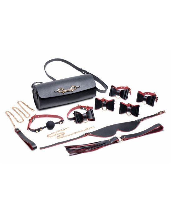 Набір для BDSM Master Series Bow - Luxury BDSM Set With Travel Bag Набір для BDSM Master Series Bow - Luxury BDSM Set With Travel Bag