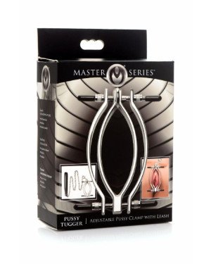 Затискач для статевих губ з повідцем Master Series Pussy Tugger Adjustable Vagina Clamp with Chain Затискач для статевих губ з повідцем Master Series Pussy Tugger Adjustable Vagina Clamp with Chain