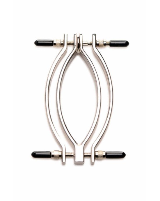 Затискач для статевих губ з повідцем Master Series Pussy Tugger Adjustable Vagina Clamp with Chain Затискач для статевих губ з повідцем Master Series Pussy Tugger Adjustable Vagina Clamp with Chain