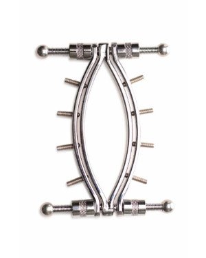 Затискач для статевих губ Master Series Spread'Em Poker Vagina Clamp with Adjustable Pressure Screws