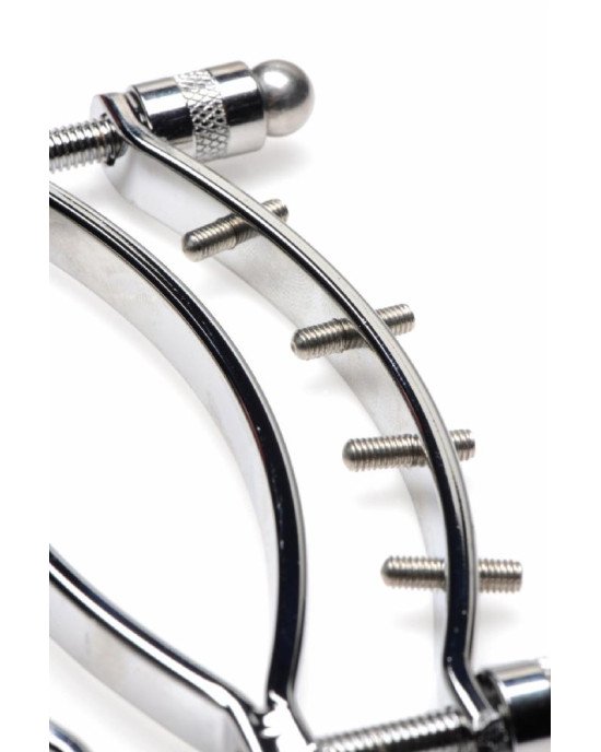 Затискач для статевих губ Master Series Spread'Em Poker Vagina Clamp with Adjustable Pressure Screws Затискач для статевих губ Master Series Spread'Em Poker Vagina Clamp with Adjustable Pressure Screws