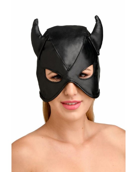 Маска Master Series Dungeon Demon Bondage Mask with Horns - Black Маска Master Series Dungeon Demon Bondage Mask with Horns - Black