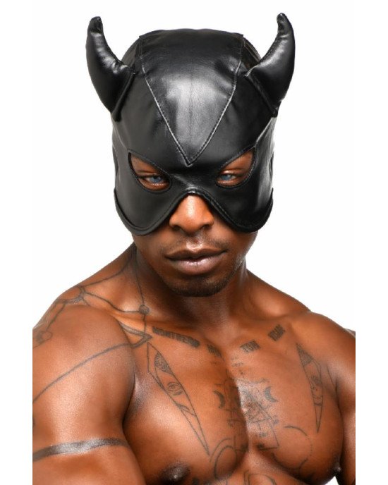 Маска Master Series Dungeon Demon Bondage Mask with Horns - Black Маска Master Series Dungeon Demon Bondage Mask with Horns - Black