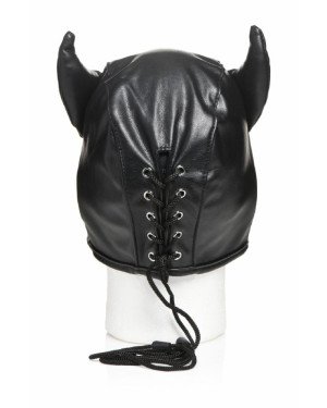 Маска Master Series Dungeon Demon Bondage Mask with Horns - Black Маска Master Series Dungeon Demon Bondage Mask with Horns - Black