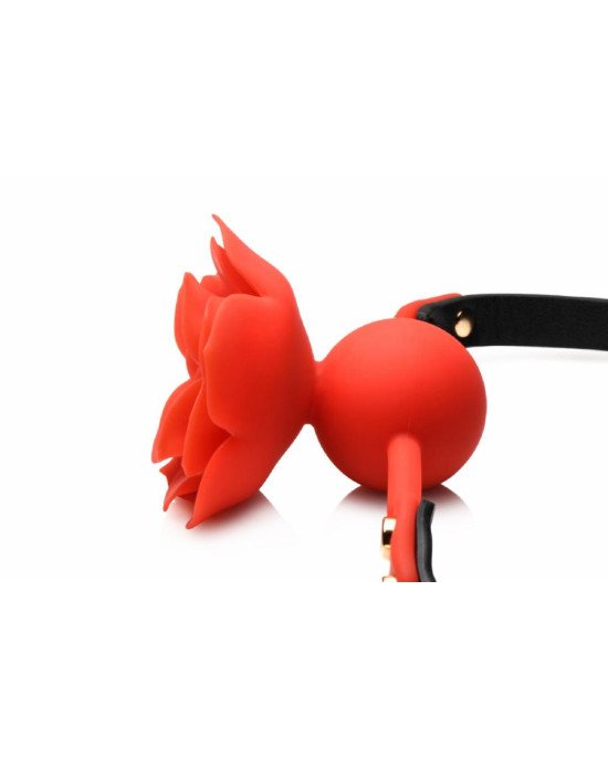 Кляп Master Series Blossom Silicone Rose Gag - Red