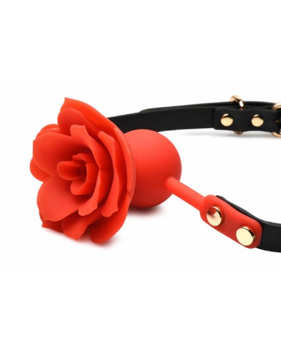 Кляп Master Series Blossom Silicone Rose Gag - Red