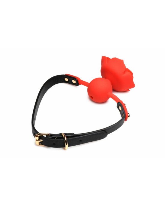 Кляп Master Series Blossom Silicone Rose Gag - Red