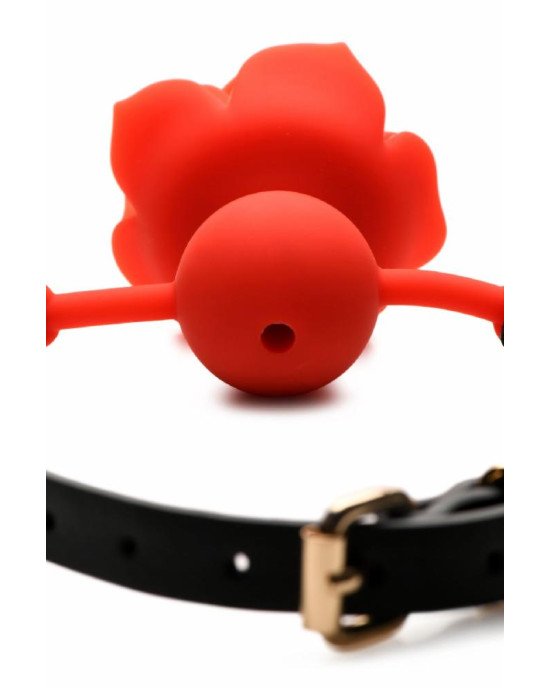 Кляп Master Series Blossom Silicone Rose Gag - Red