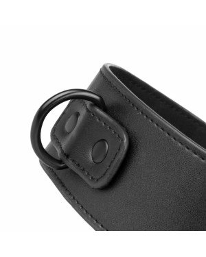 Наручники с повідцем Bedroom Fantasies Collar & Wrist - Black Наручники с повідцем Bedroom Fantasies Collar & Wrist - Black
