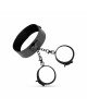Наручники с повідцем Bedroom Fantasies Collar & Wrist - Black Наручники с повідцем Bedroom Fantasies Collar & Wrist - Black