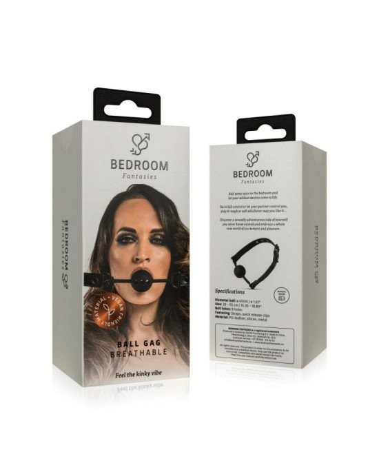 Кляп Bedroom Fantasies Ball Gag Breathable Silicone - Black