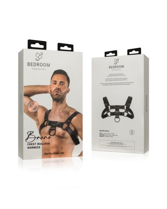 Портупея Bedroom Fantasies Bruno Chest Bulldog Harness - Black Портупея Bedroom Fantasies Bruno Chest Bulldog Harness - Black