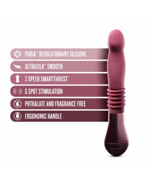 Пульсатор Temptasia by Blush - Trixie Thrusting Dildo - Wine Red Пульсатор Temptasia by Blush - Trixie Thrusting Dildo - Wine Red
