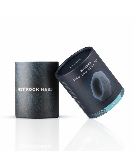 Ерекційне кільце Boners Diamond Cock Ring – Grey, внутрішній діаметр 3,2 см Ерекційне кільце Boners Diamond Cock Ring – Grey, внутрішній діаметр 3,2 см