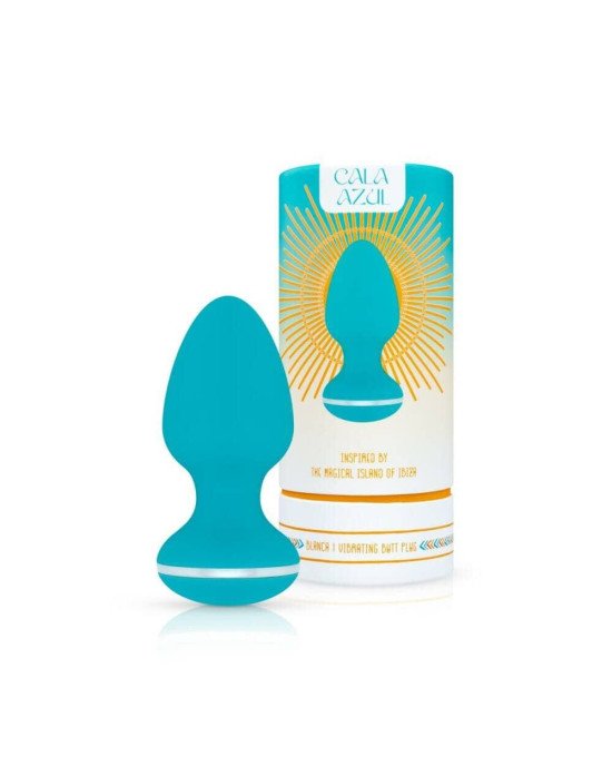 Анальна вібропробка Cala Azul - Blanca Vibrating anal plug Анальна вібропробка Cala Azul - Blanca Vibrating anal plug