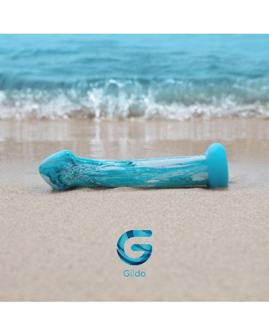 Скляний дилдо Gildo - Ocean Ripple Glass Dildo Скляний дилдо Gildo - Ocean Ripple Glass Dildo