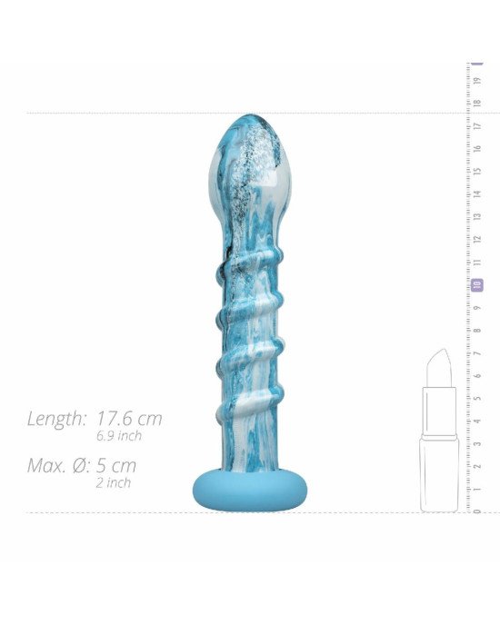Скляний дилдо Gildo - Ocean Wave Glass Dildo Скляний дилдо Gildo - Ocean Wave Glass Dildo