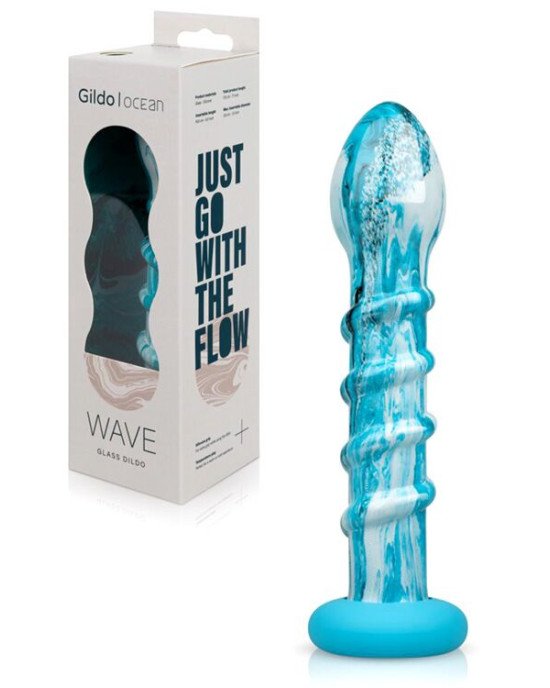 Скляний дилдо Gildo - Ocean Wave Glass Dildo Скляний дилдо Gildo - Ocean Wave Glass Dildo